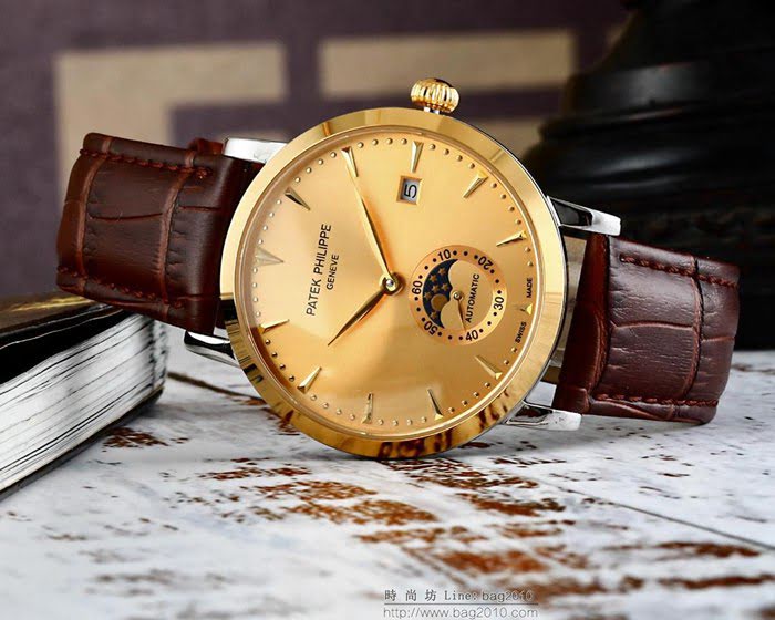 百達翡麗PATEK PHILPPE 全自動機械機芯 防劃花高級藍寶石鏡面 精品男士腕表  wssb3574